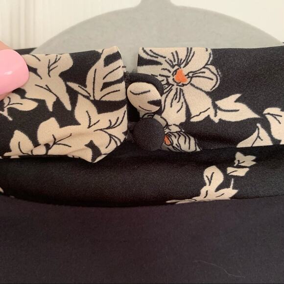 Free People Aries Black Floral Print Mini Dress Small - Picture 5 of 12